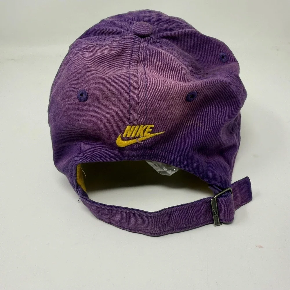 LSU Tigers Hat Cap Strap Back Mens Purple NCAA Football‎ Nike Heritage86 Faded